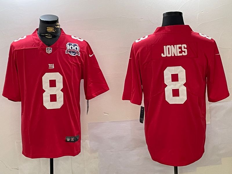 Men New York Giants #8 Jones Red 2024 Nike Vapor Limited NFL Jersey style 2->pittsburgh steelers->NFL Jersey